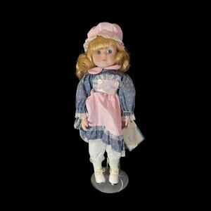 15.5” Bradley Dolls Porcelain Sweatheart Jeanne Vintage Rare W Original Box New